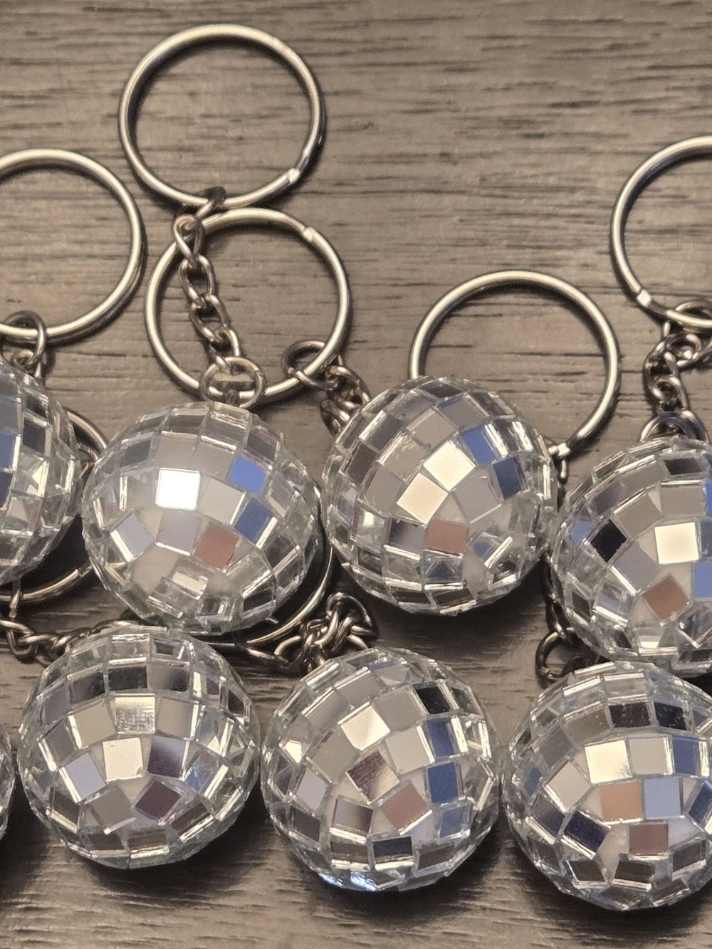 Mirror Disco Ball Keychain - Lot of 9. Brand New!